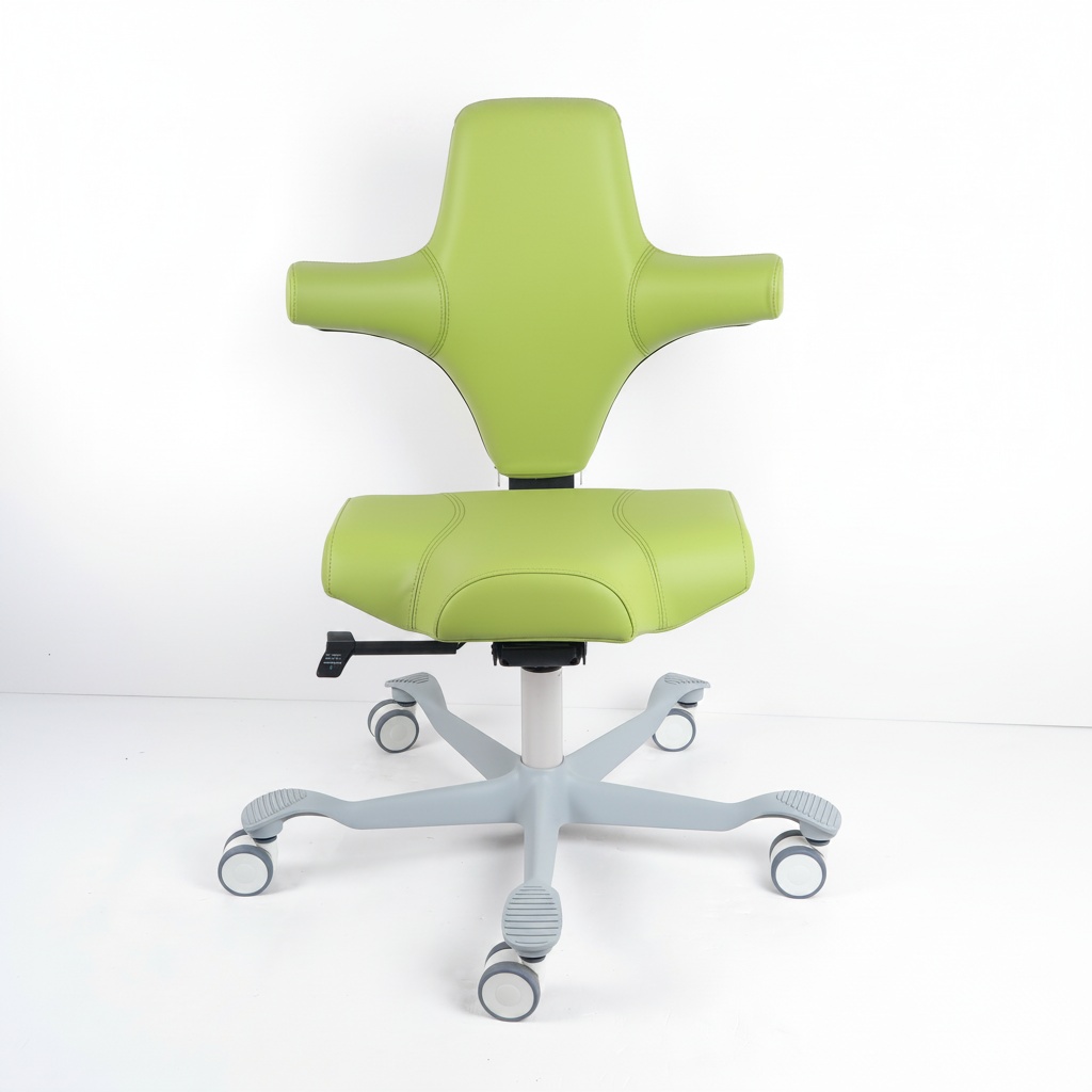 Medical Lab Chair - 人間工学に基づいたサドルスツール、医療用PUレザー430-570mm、歯科用オフィスチェア、回転式昇降、研究室用チェア、病院用