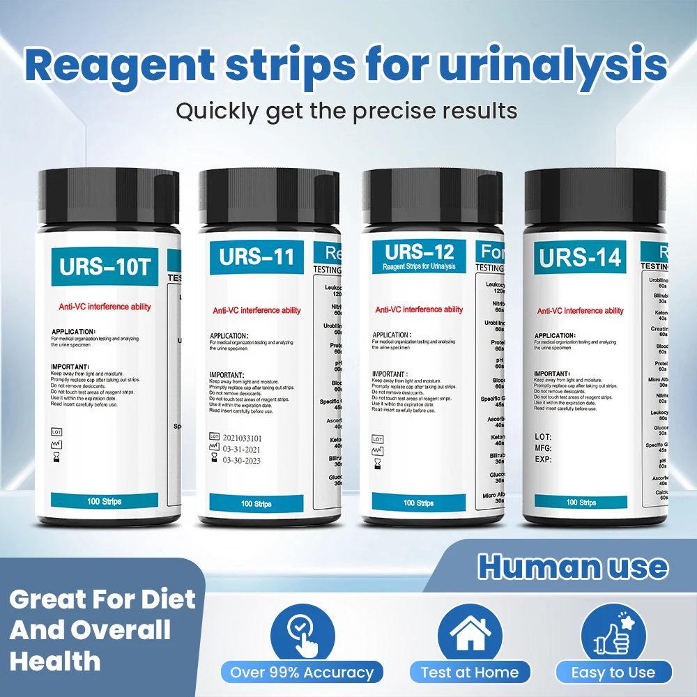 Urinalysis Reagent Strip - 動物用尿検査ストリップ,W-200B/W-600/IU-100, 10 11 12 14パラメーター