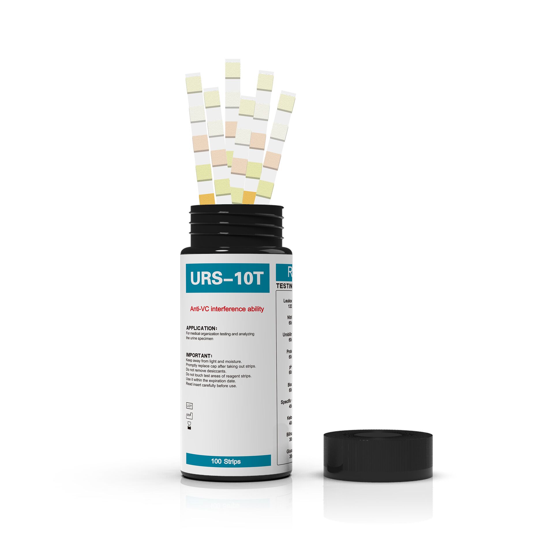 尿検査ストリップ,URS-10T, 10パラメーター,100 - Urinalysis Reagent Strip のレビューと価格