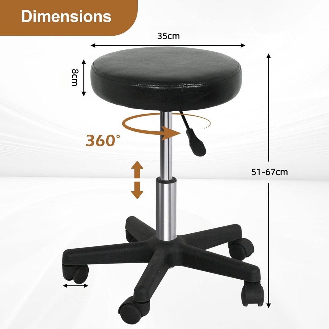 ローリングスツール 車輪付き PVCレザー 大型シートスツー - Medical Lab Chair のレビューと価格
