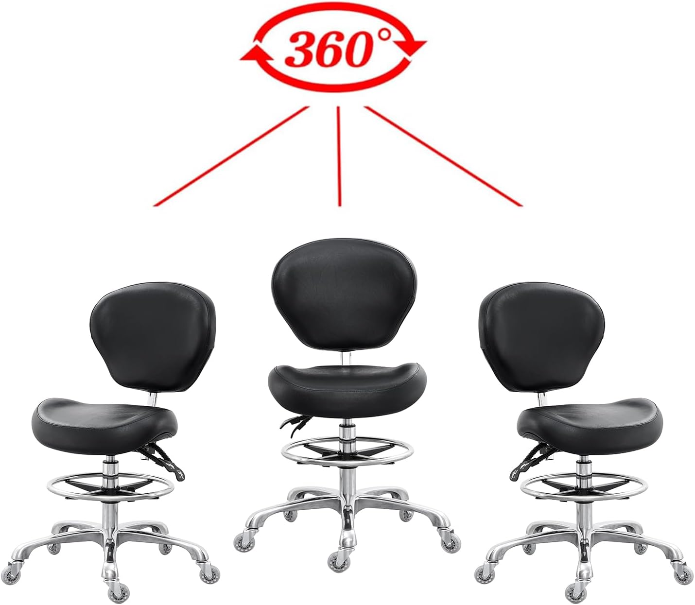 背もたれ付き製図椅子、高さ調節可能な作業用スツール、スタジオ - Medical Lab Chair のレビューと価格