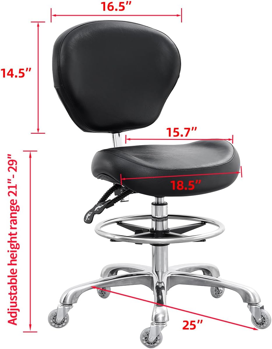 背もたれ付き製図椅子、高さ調節可能な作業用スツール、スタジオ - Medical Lab Chair のレビューと価格